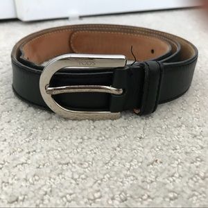 Tod’s black leather belt - size 100
